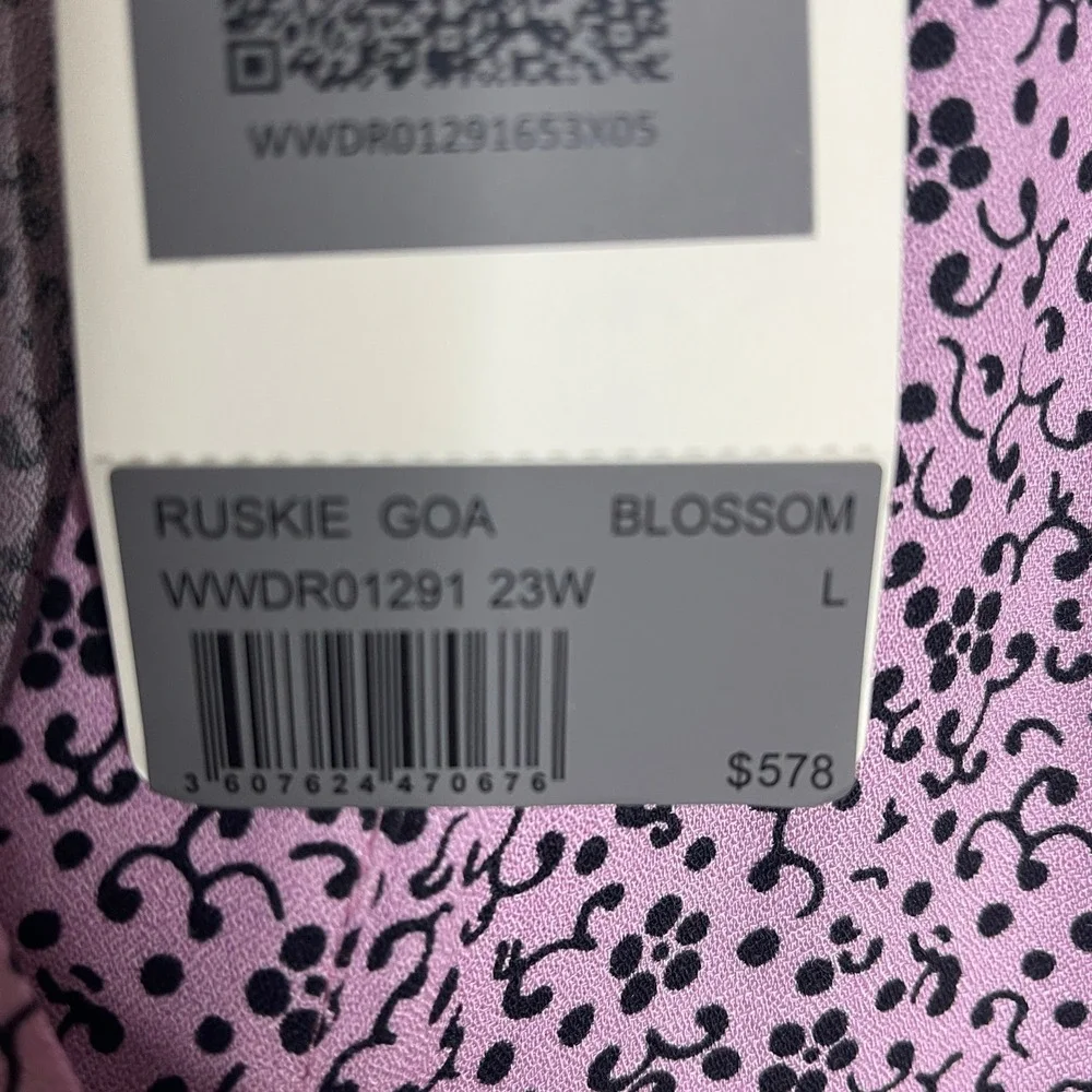 Zadig & Voltaire Ruskie Goa Maxi Dress Blossom Size L NWT - Picture 8 of 12